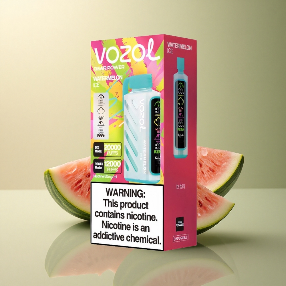VOZOL Gear Power 20000 Puffs Glace à la Pastèque Dual Mesh 20mL 5% Nicotine