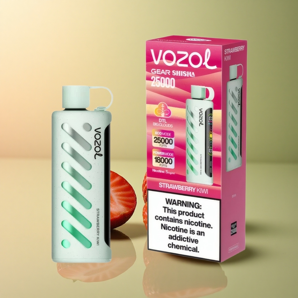 VOZOL Gear Shisha 25000 Puffs Fraise Kiwi Dual Mesh 1000mAh