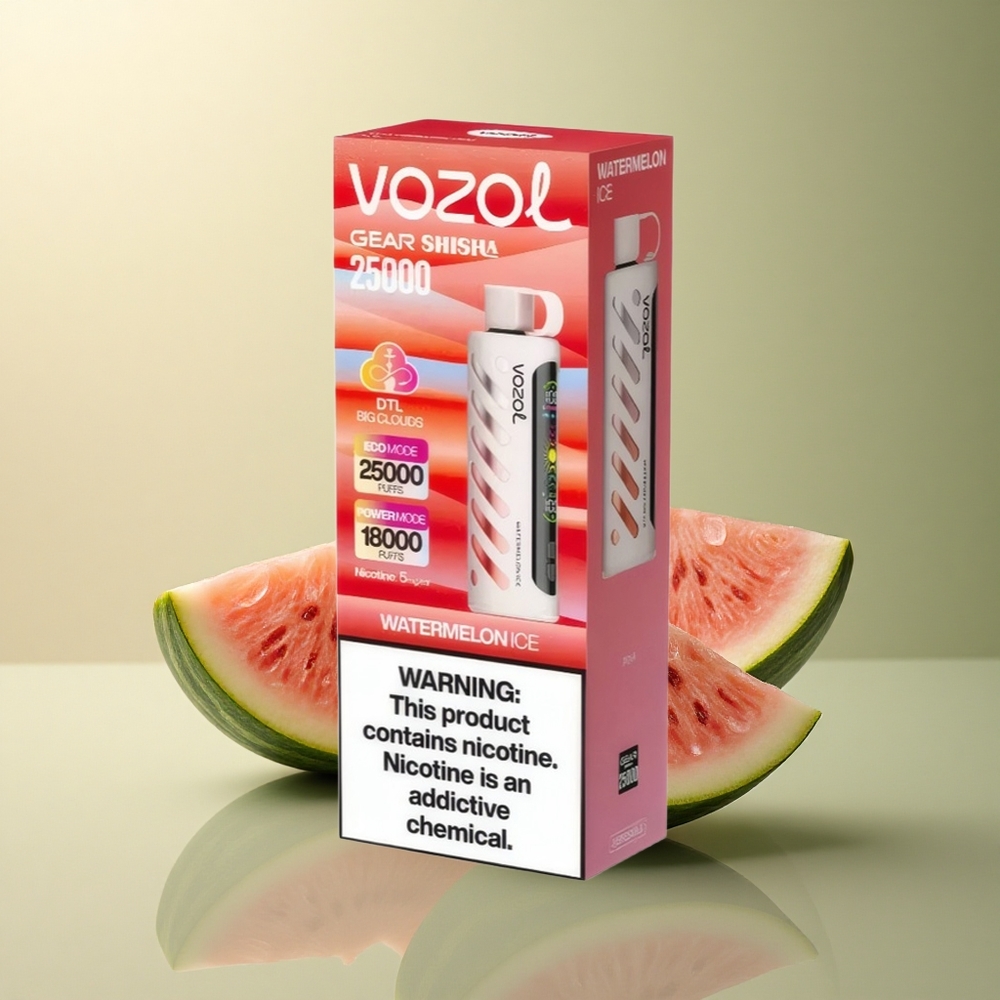 VOZOL Gear Shisha 25000 Puffs Glace à la Pastèque Dual Mesh 1000mAh