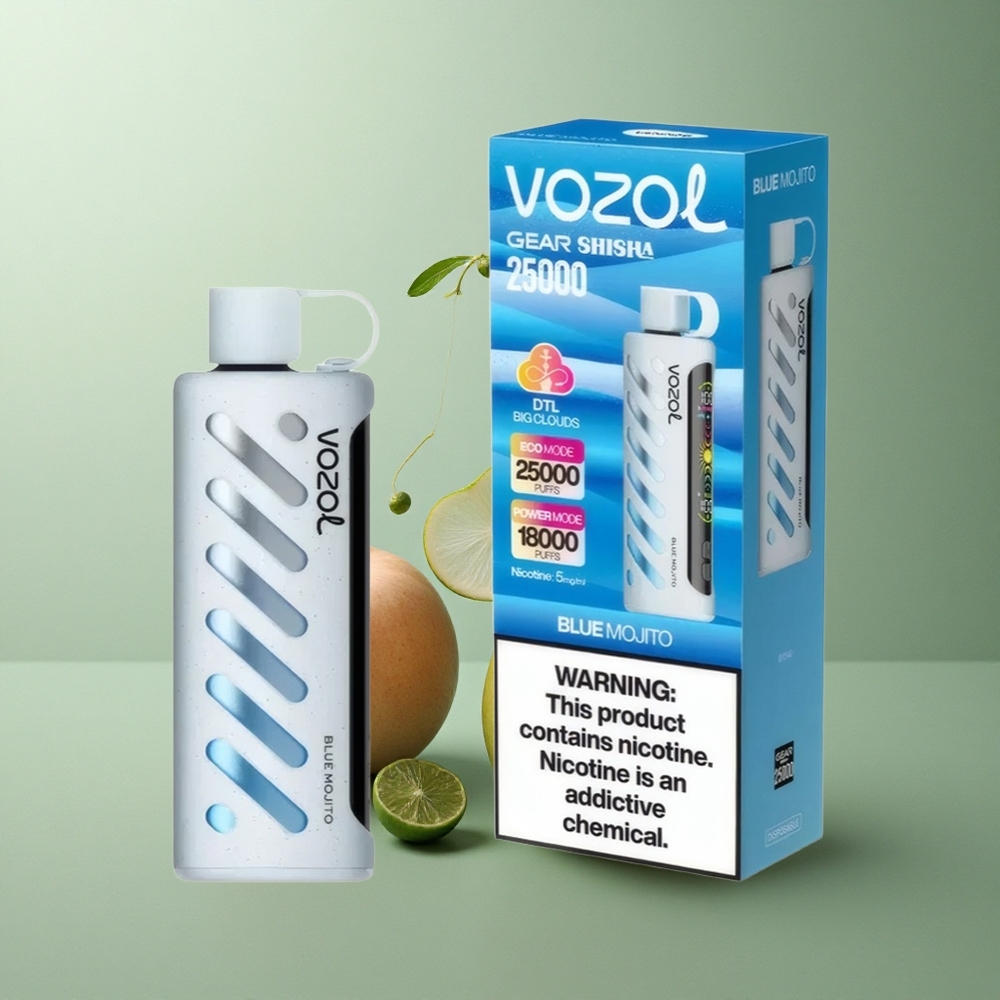 VOZOL Gear Shisha 25000 Puffs Mojito Bleu Dual Mesh 1000mAh