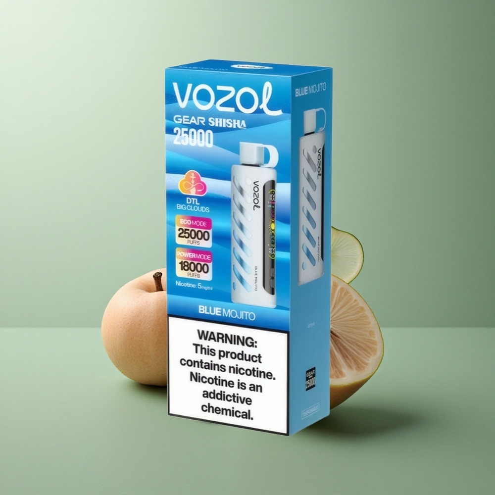 VOZOL Gear Shisha 25000 Puffs Mojito Bleu Dual Mesh 1000mAh