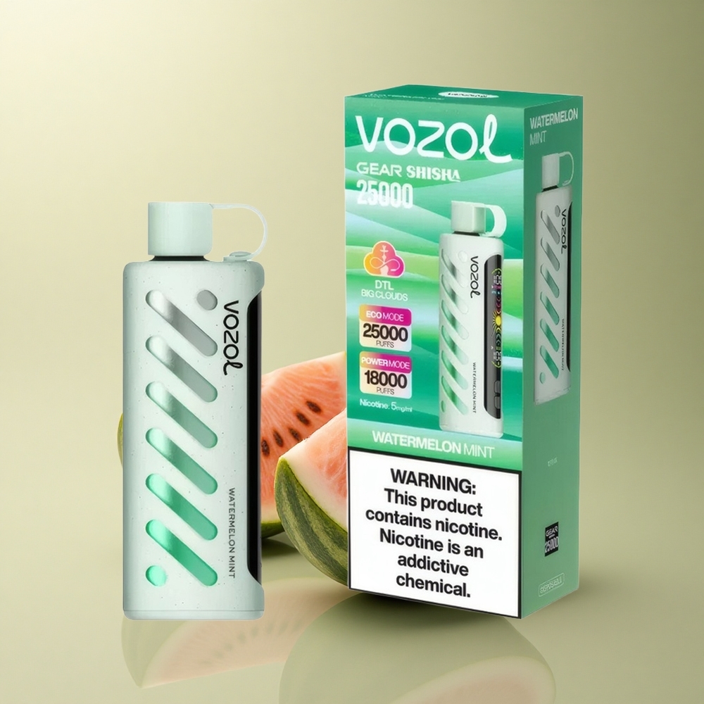 VOZOL Gear Shisha 25000 Puffs Pastèque Menthe Double Mesh 1000mAh