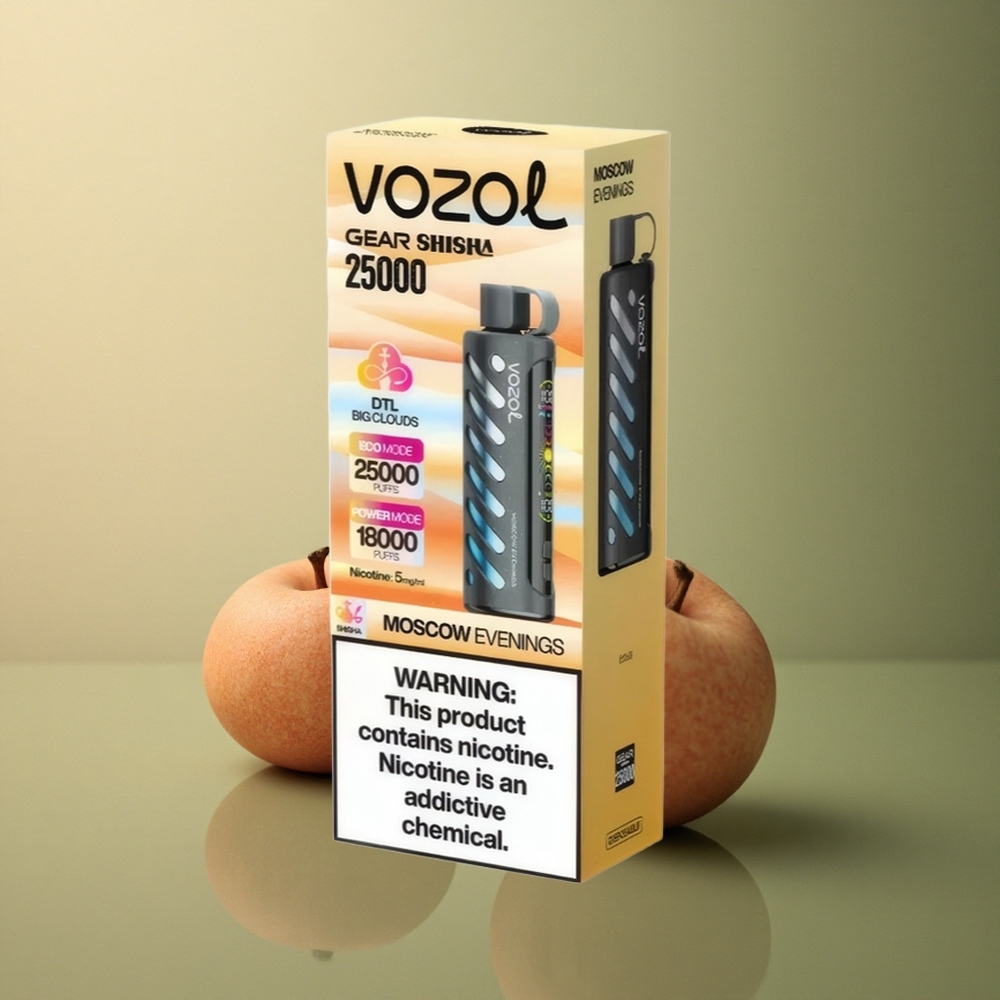 VOZOL Gear Shisha 25000 Puffs Soirées Moscovites Double Aromates 5mg/ml Nicotine