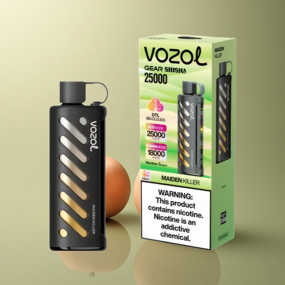 VOZOL Gear Shisha 25000 Puffs Tueuse de Vierge 1000mAh 5mg Double Mesh