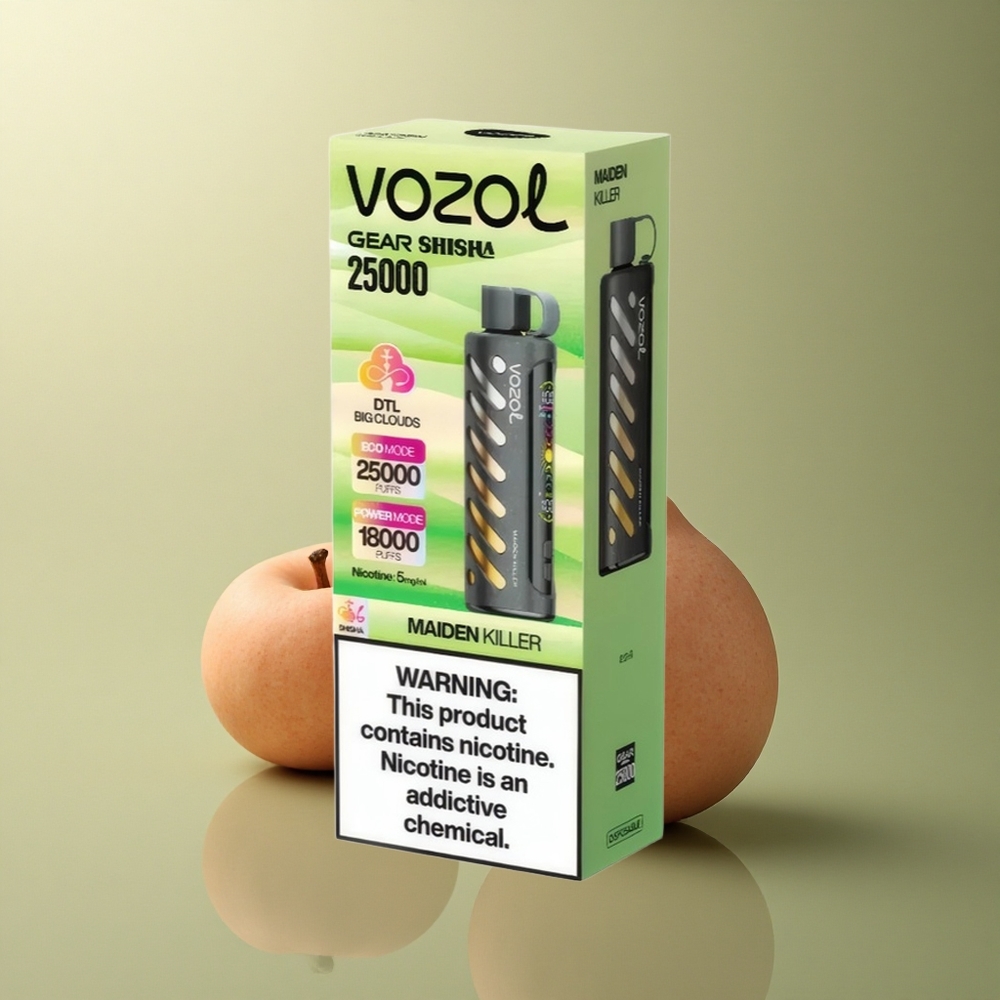 VOZOL Gear Shisha 25000 Puffs Tueuse de Vierge 1000mAh 5mg Double Mesh