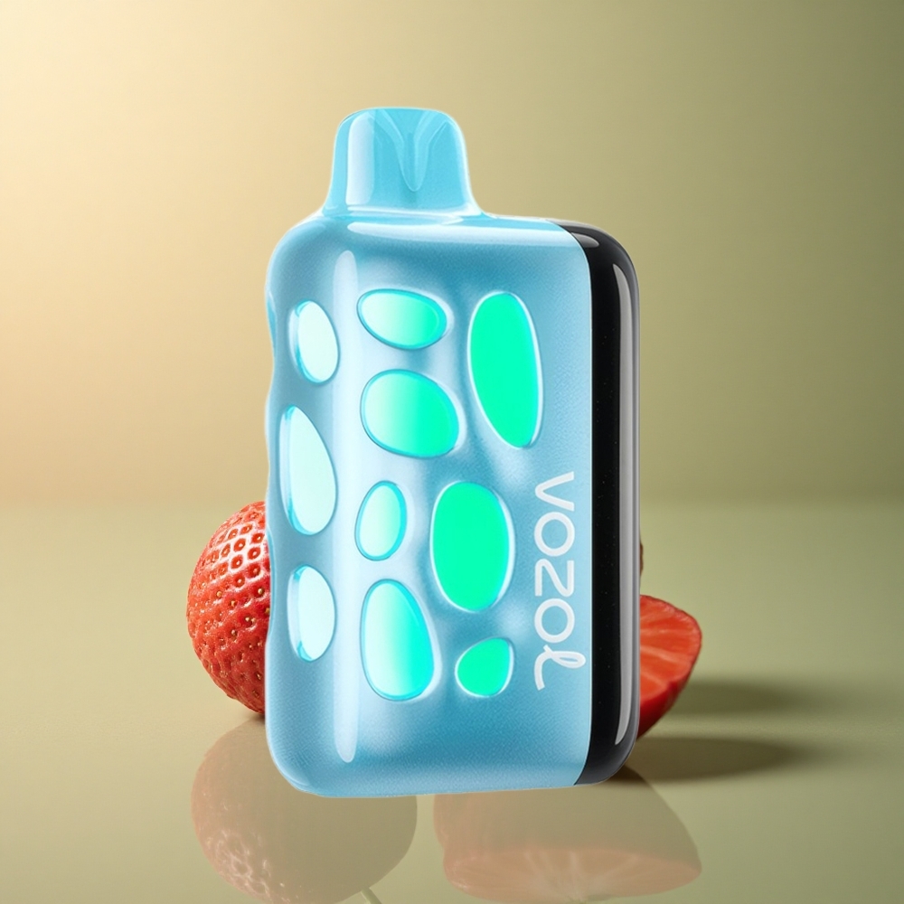 VOZOL RAVE 40000 Puffs Cerise Fraise Lumière Vibrante 270° Batterie 1000mAh